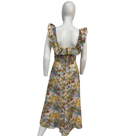 Reformation 'Amethyst' Yellow Linen Dress Size 4 - Picture 2 of 4